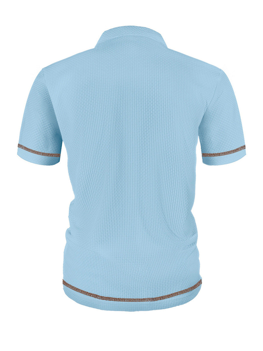 Men's Summer Solid Short Sleeve Printed T-Shirt 24