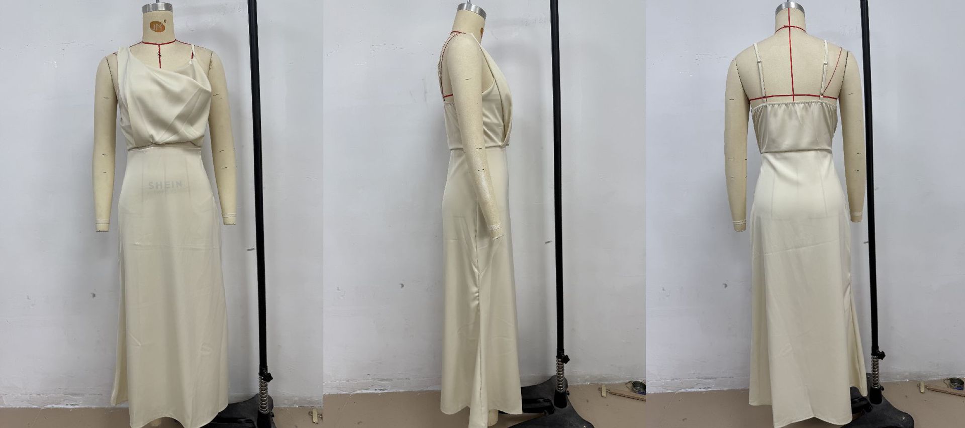 Women Summer Solid Satin Suspender Sexy Dress 26