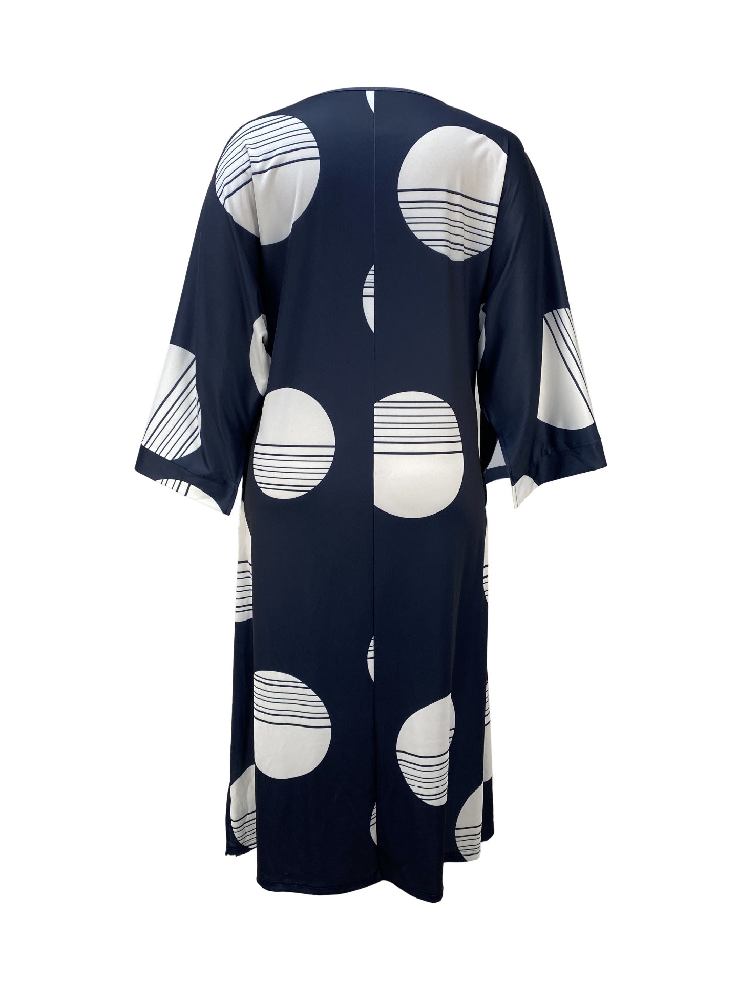 Women's Plus Size Casual Loose V-Neck Fashion Dress 5