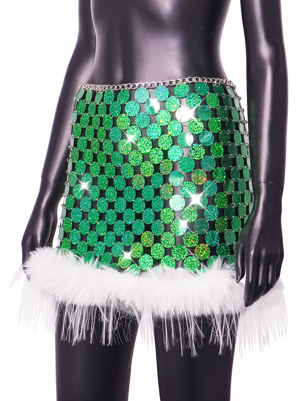 Women Sexy Bodycon Sequined Skirt 10