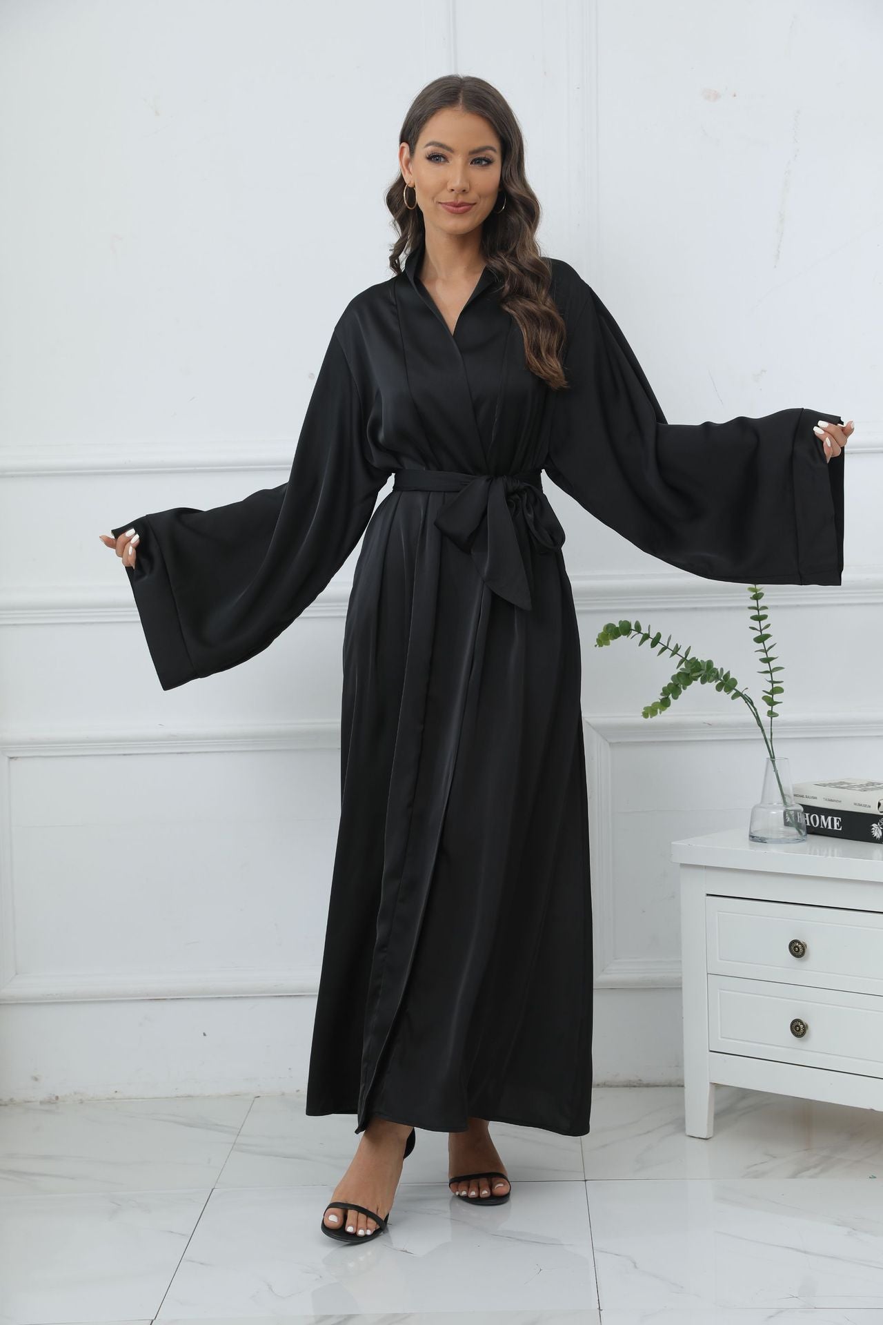 Solid Color Elegant Robe Cardigan 5
