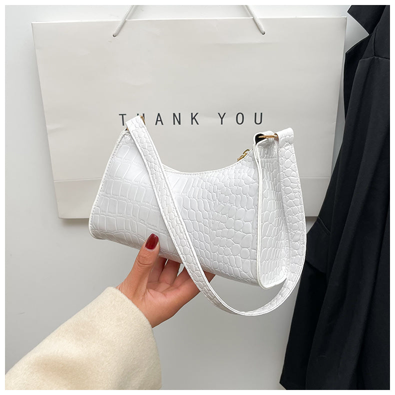Handheld mini women's bag winter fashion shoulder bag Trendy gradient underarm baguette bag 38