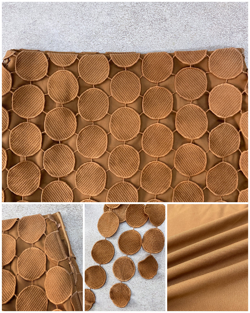 Embroidered Tassel Slim Long Skirt