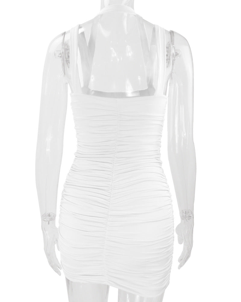 Women Sexy Backless Halter Neck Bodycon Dress 23