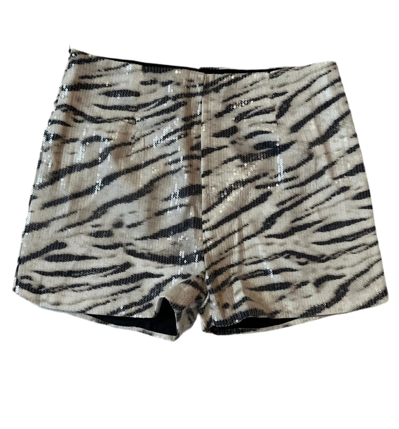 Sequin Women Leopard Elastic Waist Casual Shorts 5