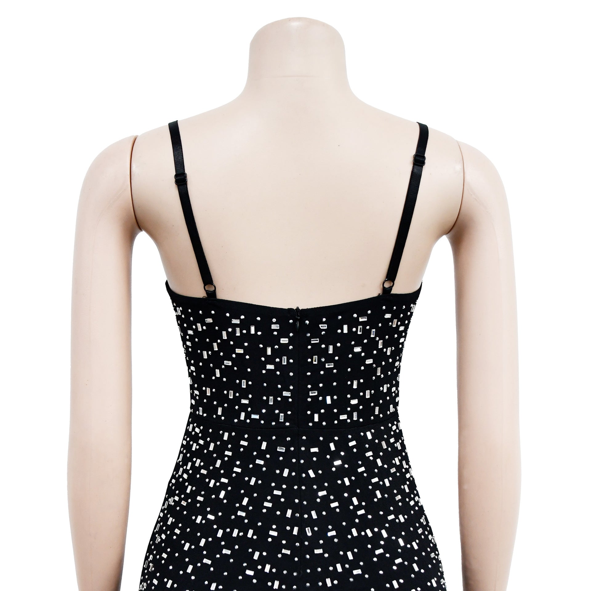 Ladies' Fashion Beaded Mesh Sleeveless Jumpsuit 18