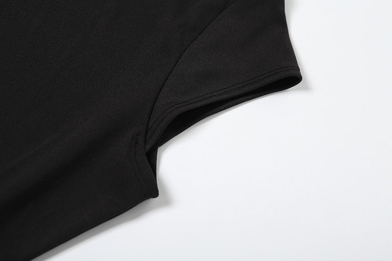 Women Spring Summer Solid Round Neck Backless Dress 16