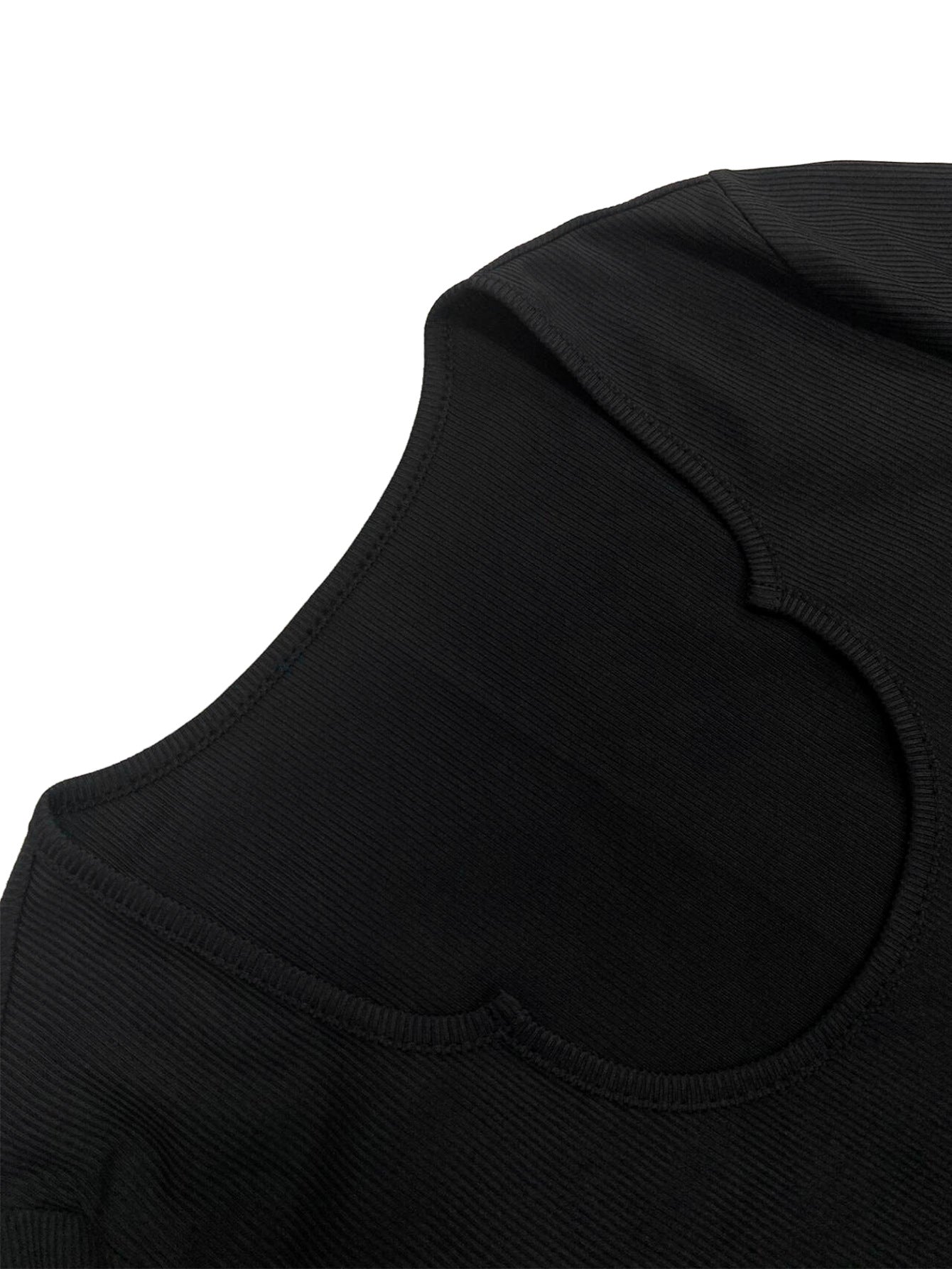 Women Long Sleeve Ribbed Sexy U-neck dress 6