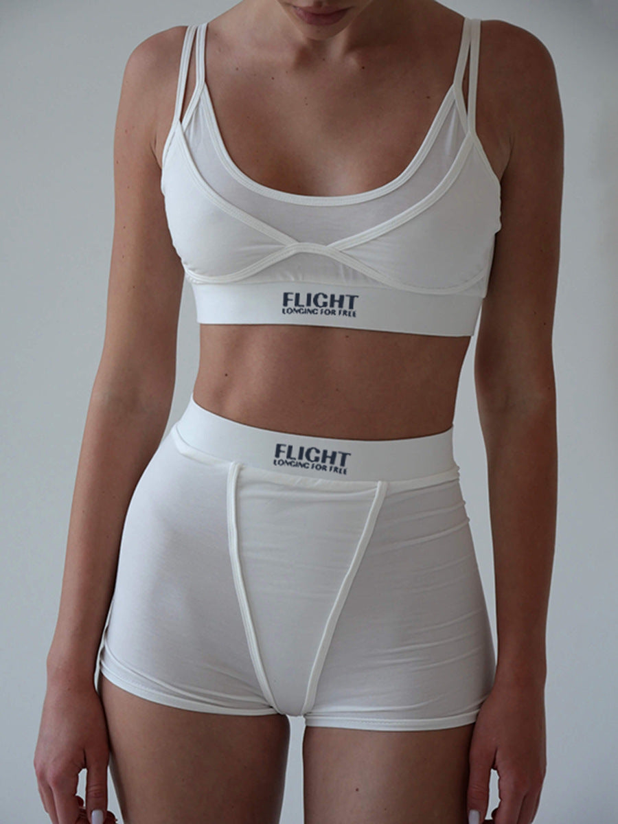 Women's Holiday Sports Vest Shorts Two Piece Set 8