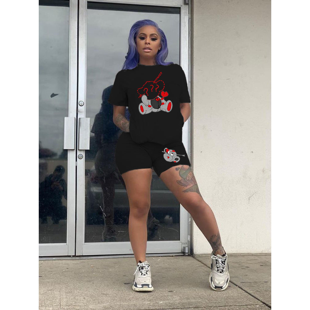 Women T-shirt and shorts two-piece set 10