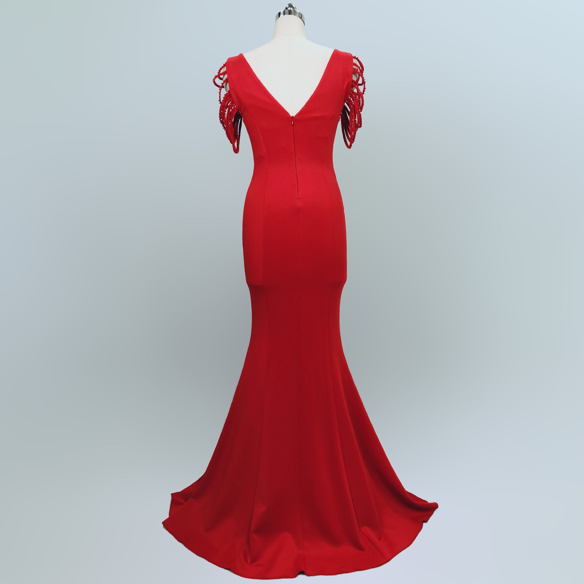 sexy fishtail dress bride wedding toast clothing 26