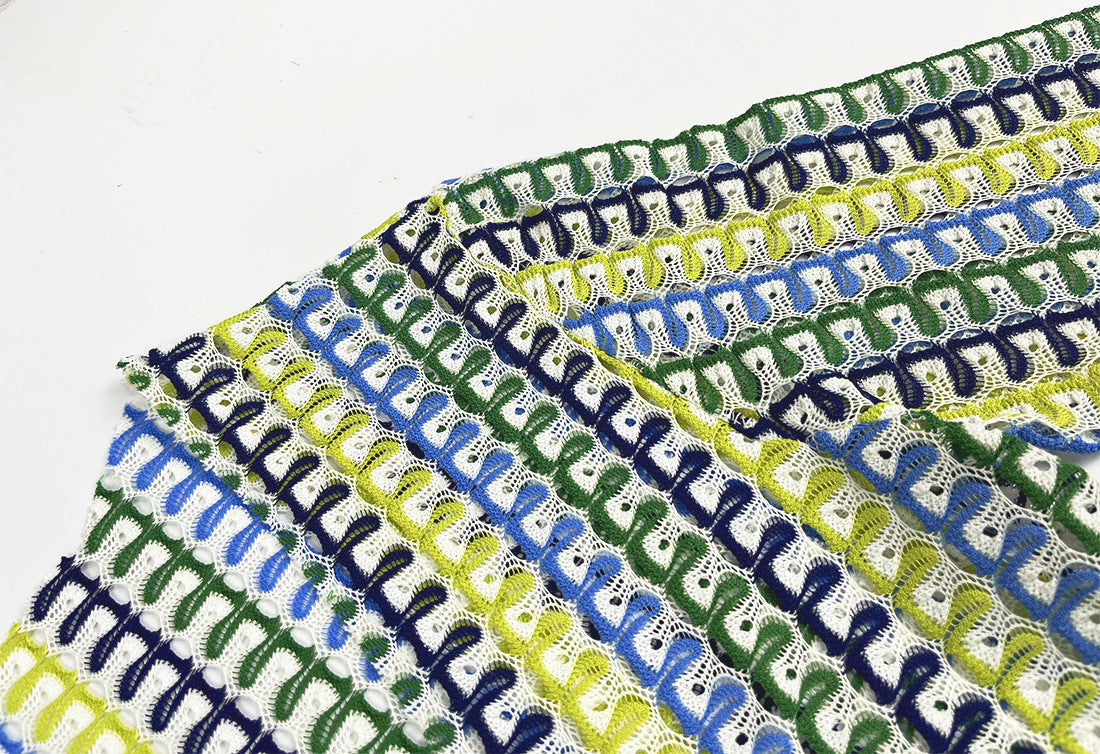 Women Contrast Color Lace Hollow Slit Maxi Dress 21