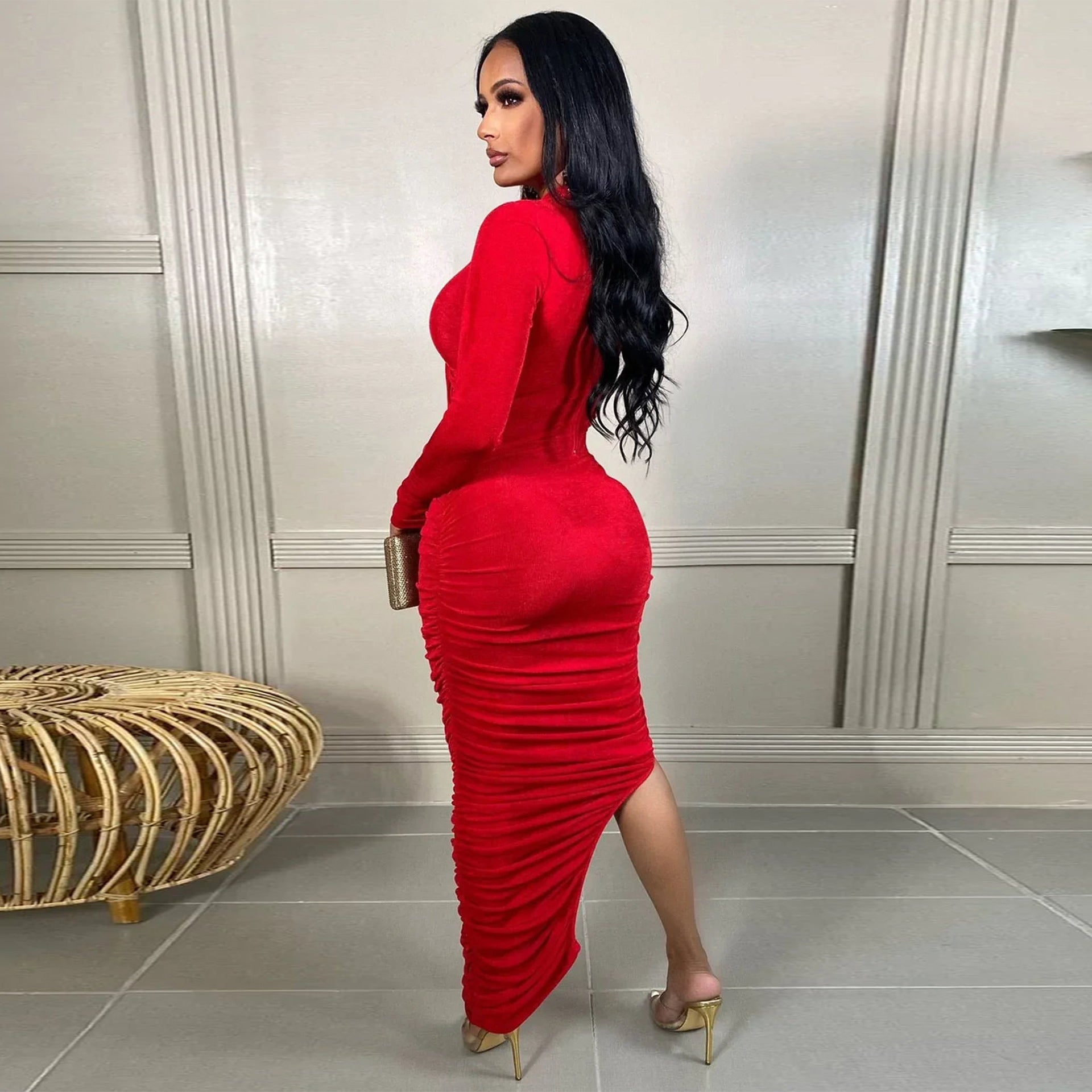 Sexy Slim Side Open Waist Nightclub Bodycon Dress 6