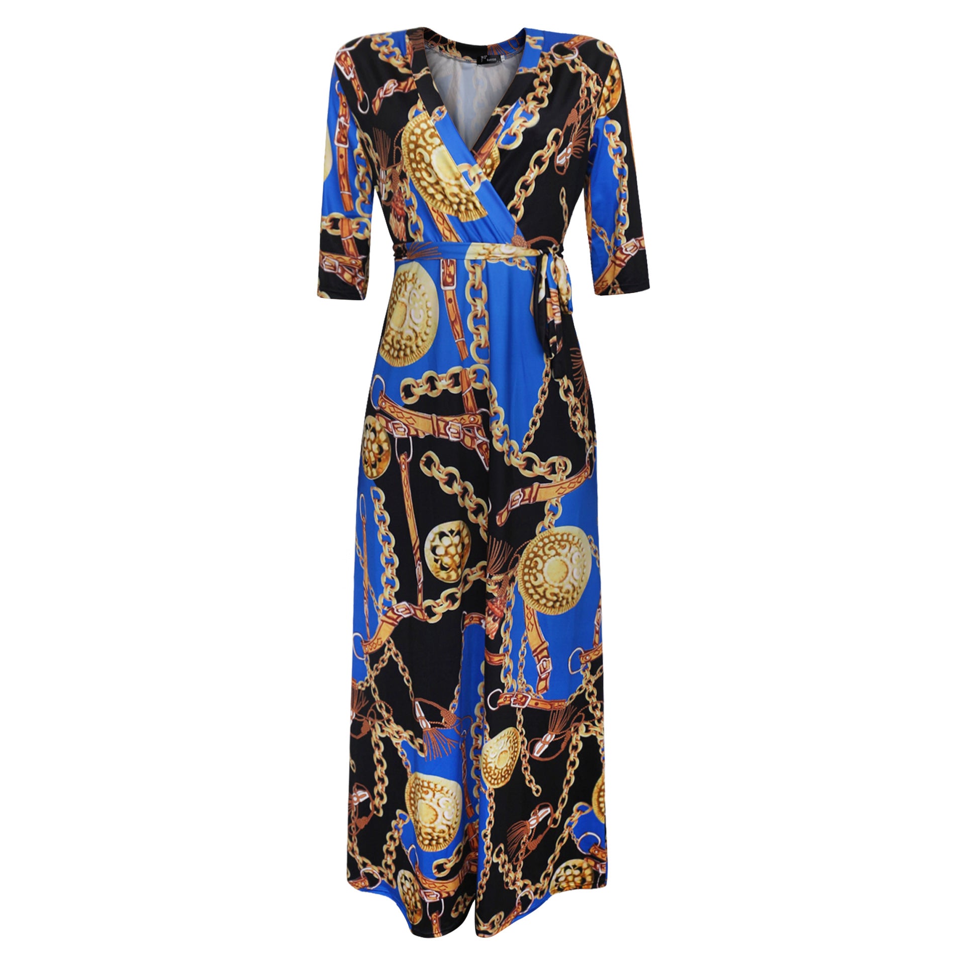 Sexy Fashion Chain Print Fashion Swing Dress 11