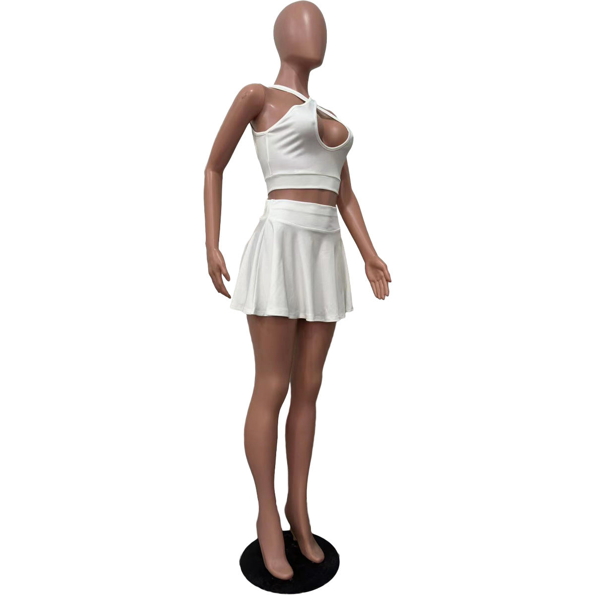 Women Sexy Cutout Halter Neck Two-Piece Set 10