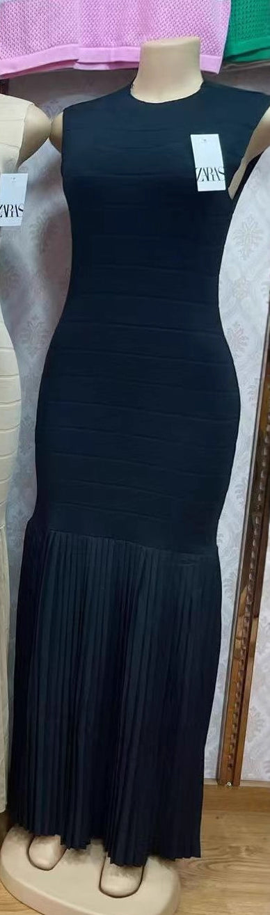 Women's Autumn Knitting Patchwork Sexy Mermaid Dress 3