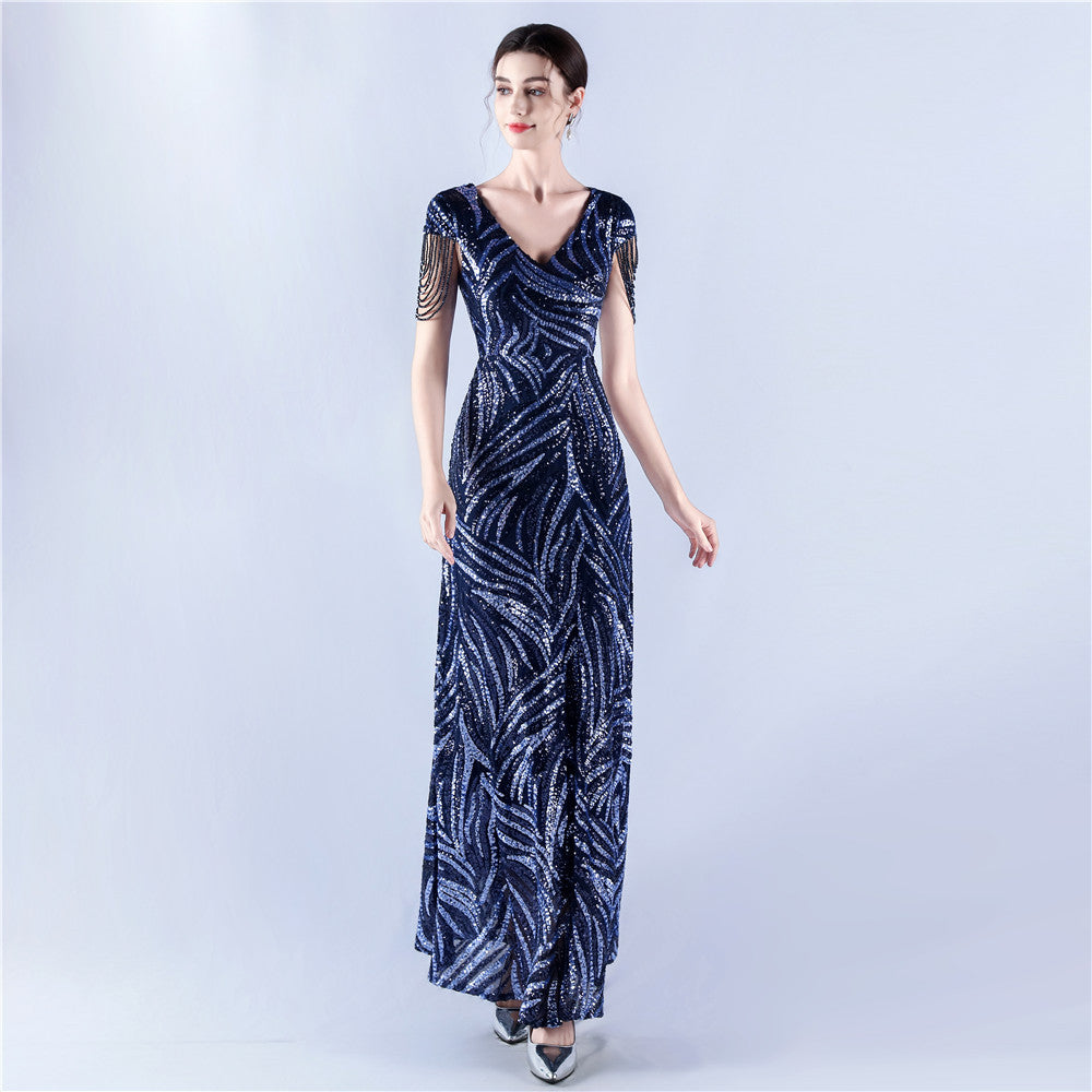 Plus Size Women Sequin Formal Party Evening Dress 9