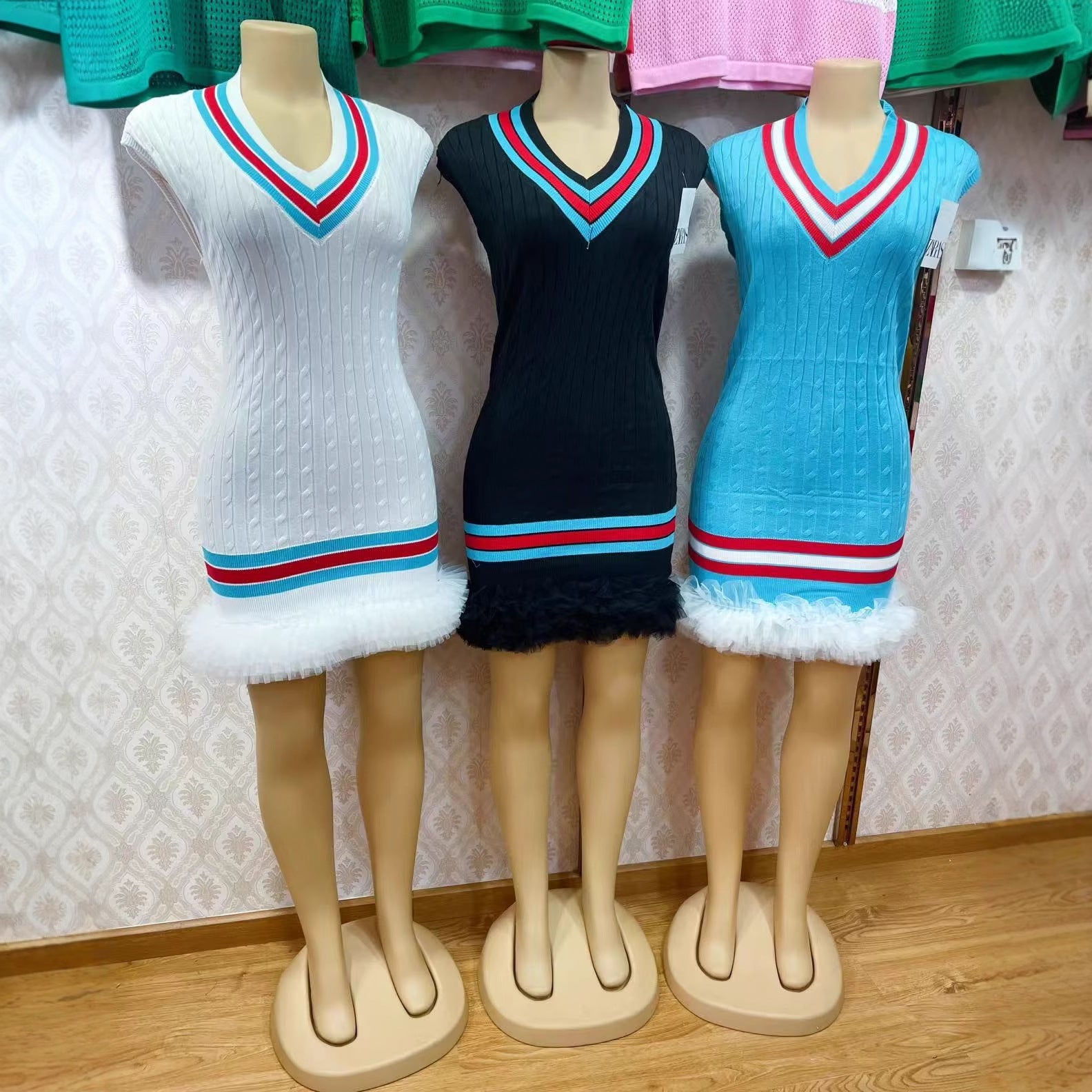 Women's Knitting Short Dress 5