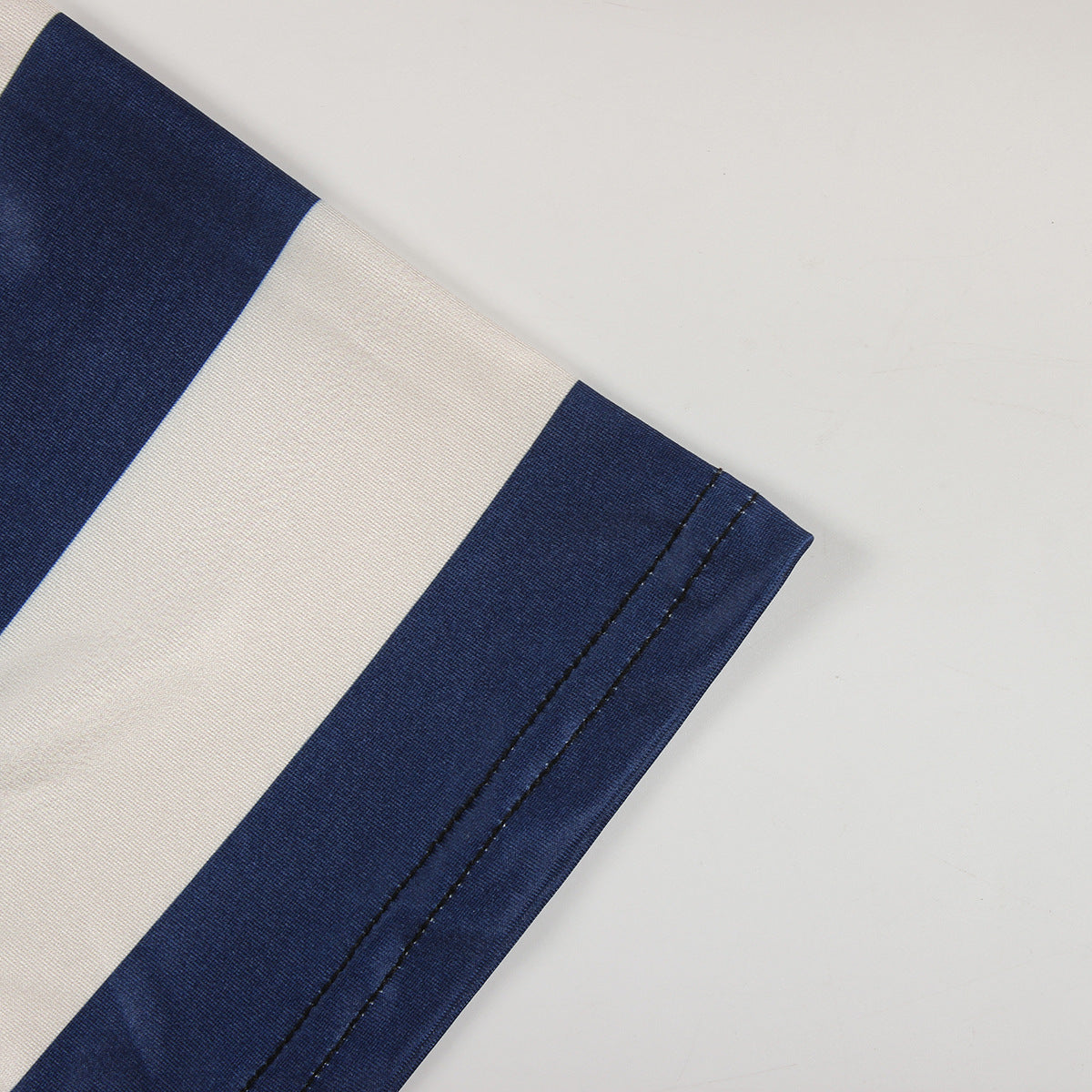 Women Striped Contrast Turndown Collar Crop Top and Skirt Two-Piece Set 6