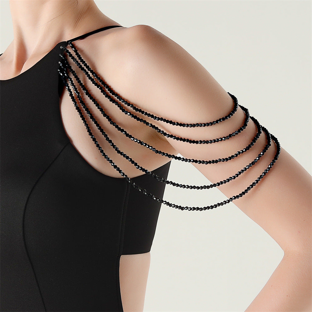 Women beaded off-shoulder one-shoulder slit evening dress 40