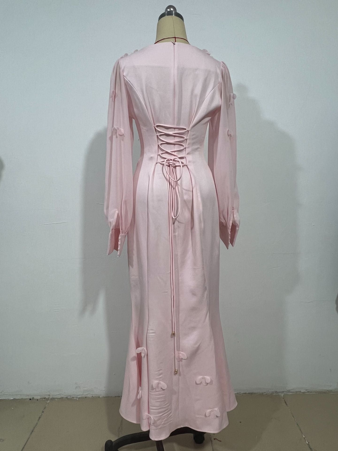 Women Spring Flower Casual Long Sleeve Maxi Dress 6