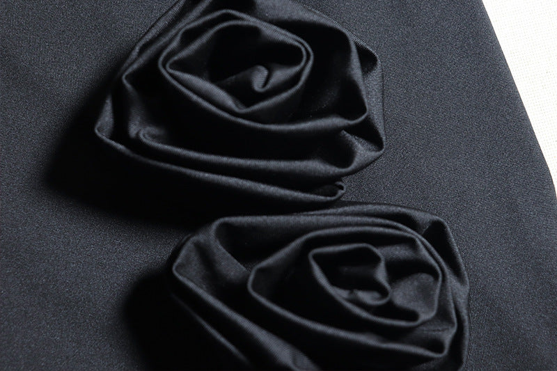 Women's Solid Color Sexy Slash Shoulder Sleeveless Low Back Bodycon Casual Trendy Dress 11