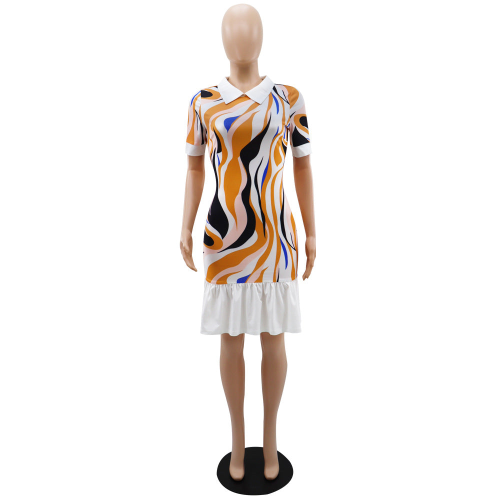 Women printed polo dress 11