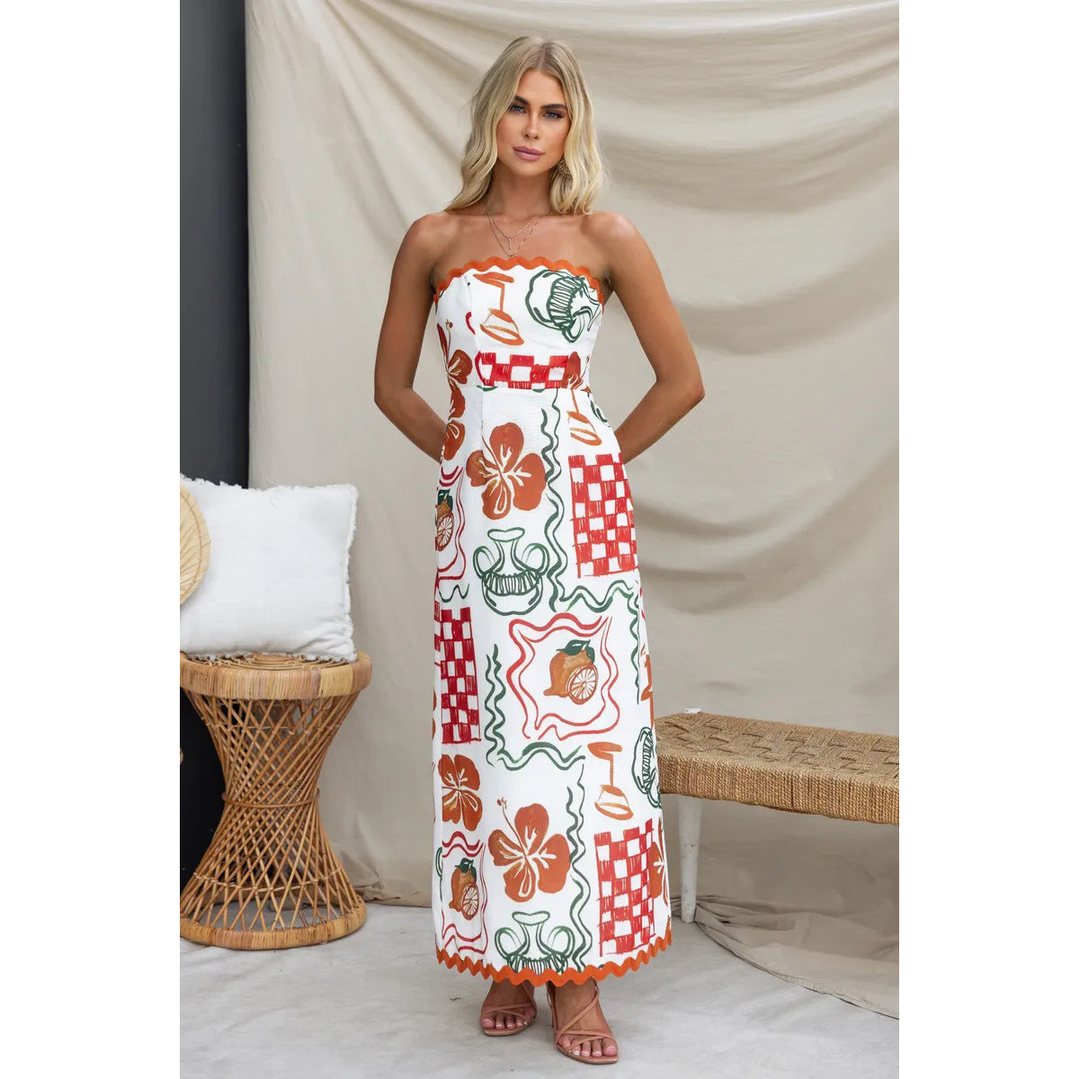 Women Wrap and Gather Casual Holidays Loose Dress 5