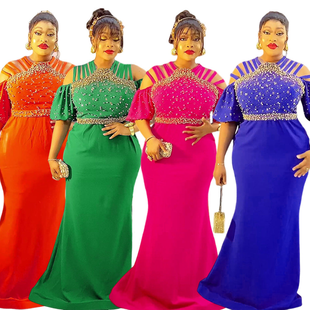 Plus size African Women formal party party dress 6