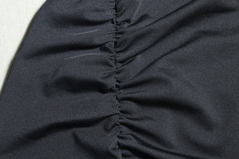 Women's Solid Color Round Neck Sleeveless Flower Decorated Irregular Dress 18