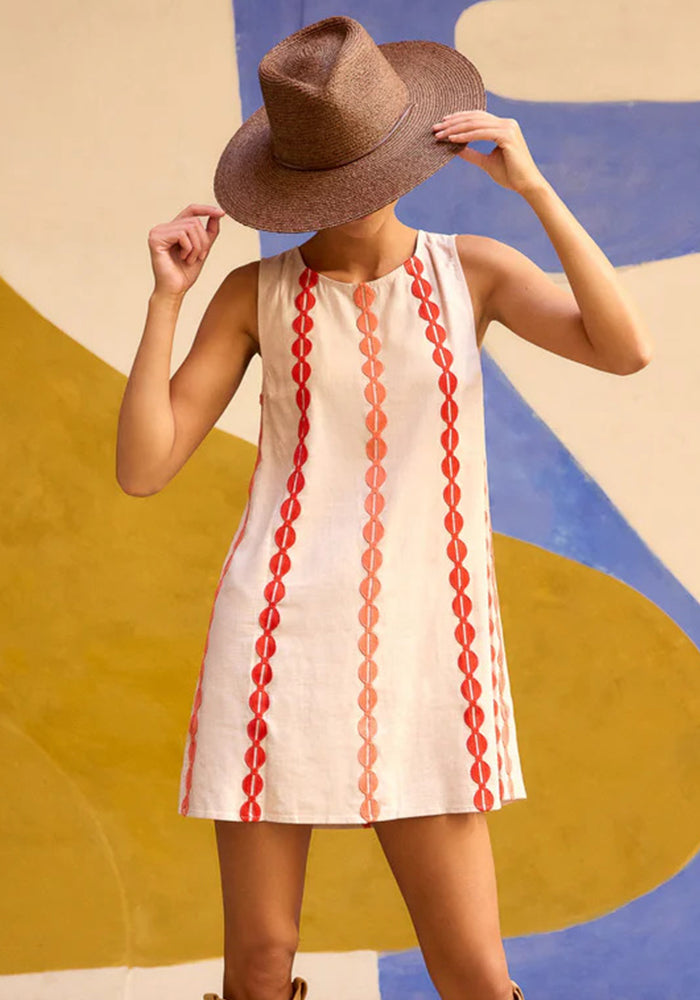 Summer Round Neck Print Casual Short Dress