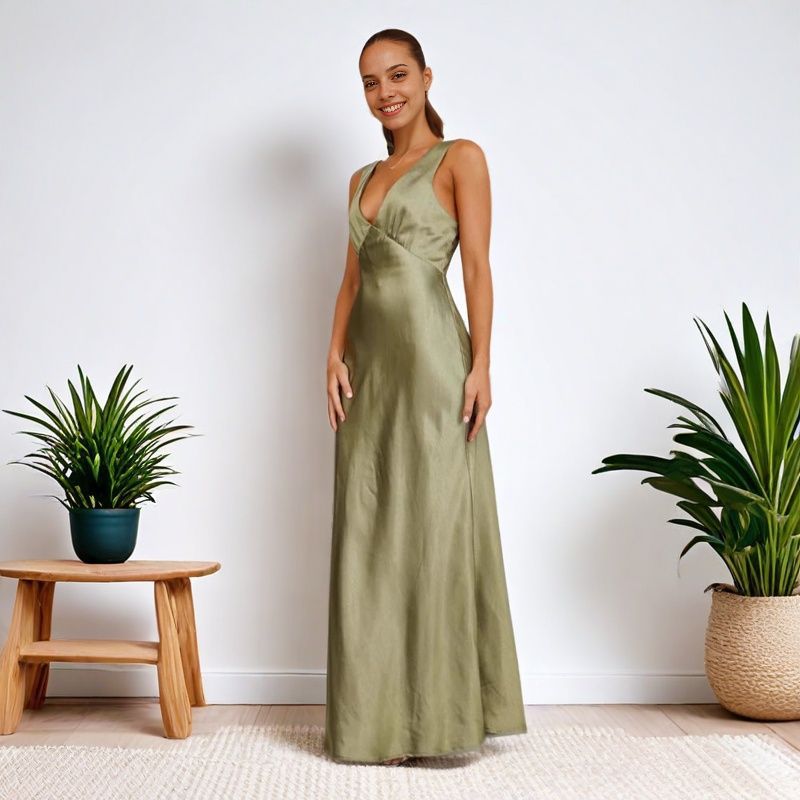 Women Solid Holidays party dress 8