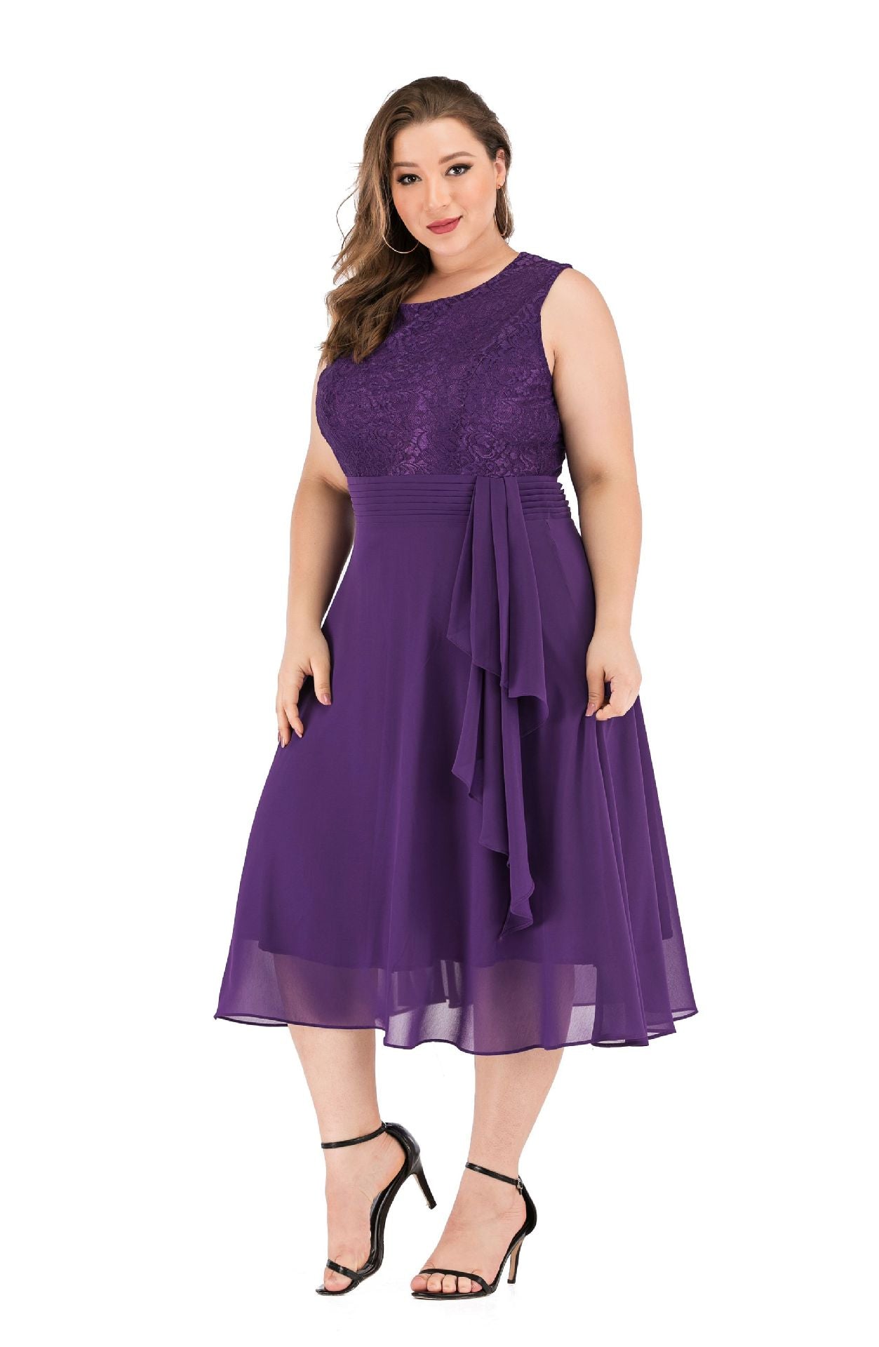 Women chiffon lace dress 85