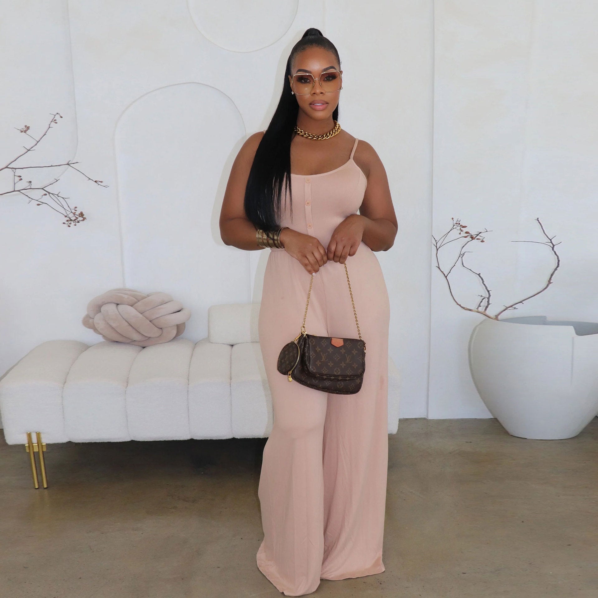 Women Sexy Solid Strap Jumpsuit 7