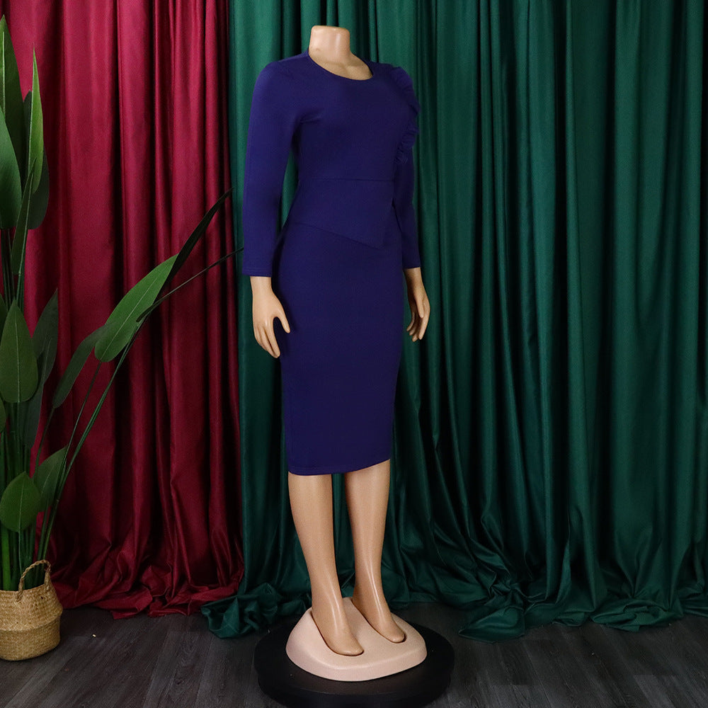 Spring Chic Slim Pencil Skirt Fashion Bodycon Africa Plus Size Dress 33