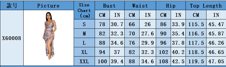 Women Sexy Slit Suspender Ruffle Dress 6