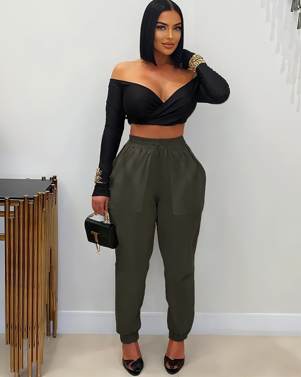 Women summer cuffed trousers 4