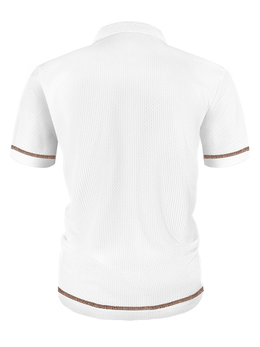 Men's Summer Solid Short Sleeve Printed T-Shirt 11