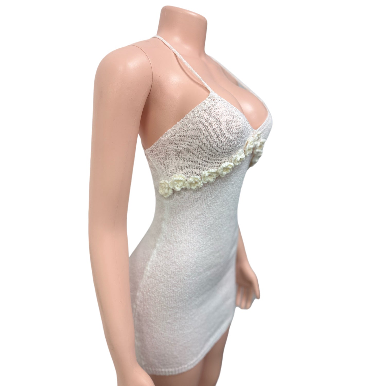 Women's Summer Fashionable Floral Embellished Sexy V-Neck Bodycon Dress 7