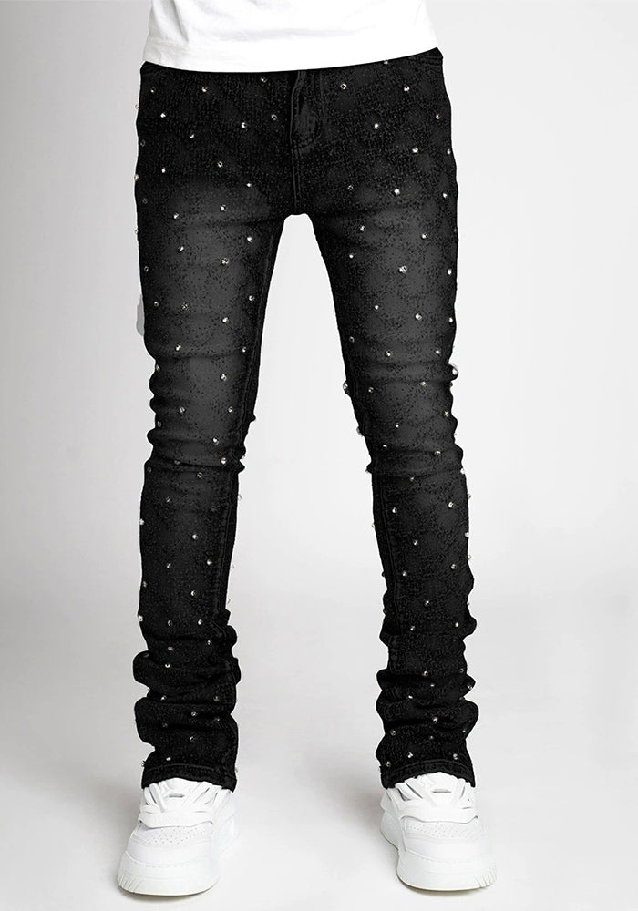 Men's Style Stretch Pearl Denim Straight Pants