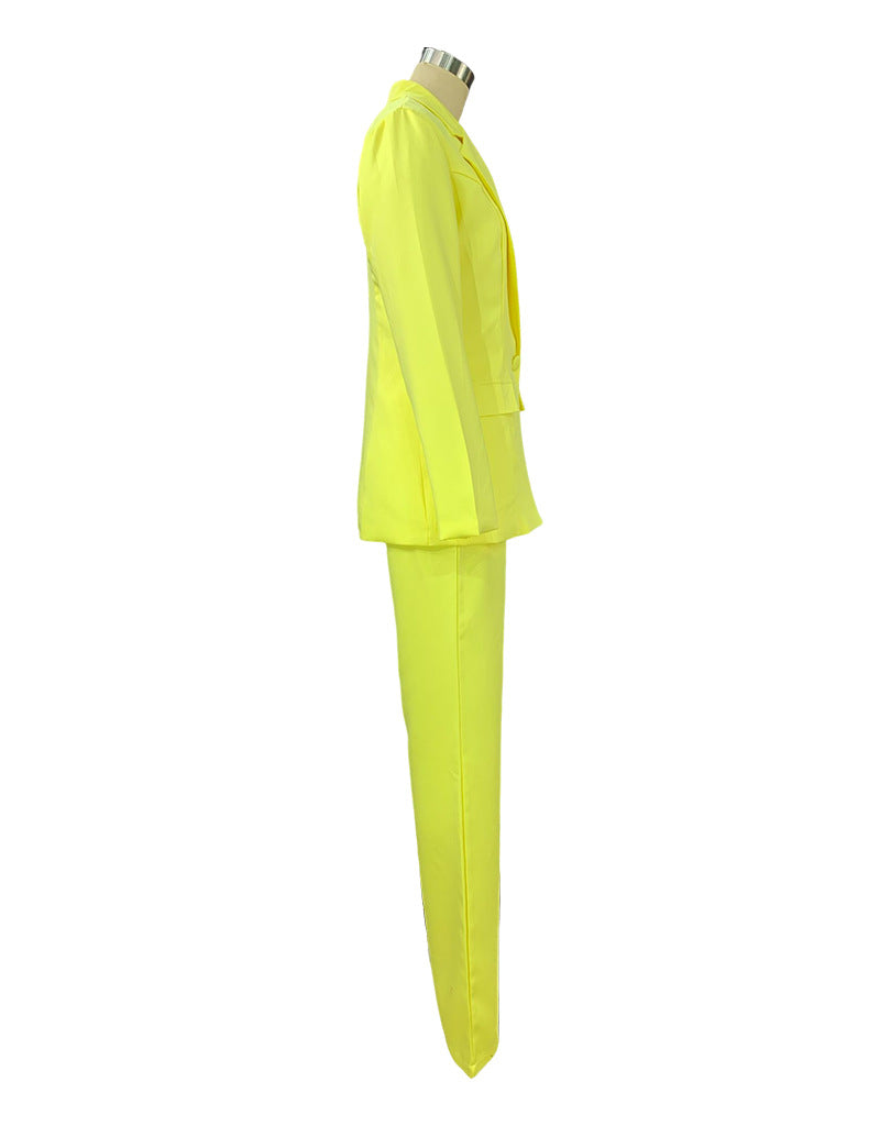 Women Fall/Winter Casual Blazer + Pants Two-Piece Set 28