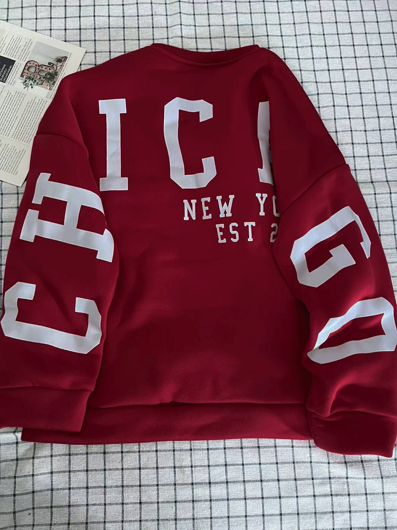 Fashionable Women's Letter Solid Color Hoodies 8