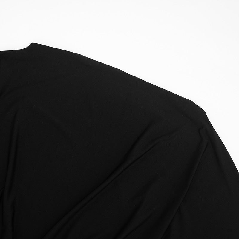 Women Off-Shoulder Bell Bottom Long-Sleeved Top and Skirt Two-Piece Set 49