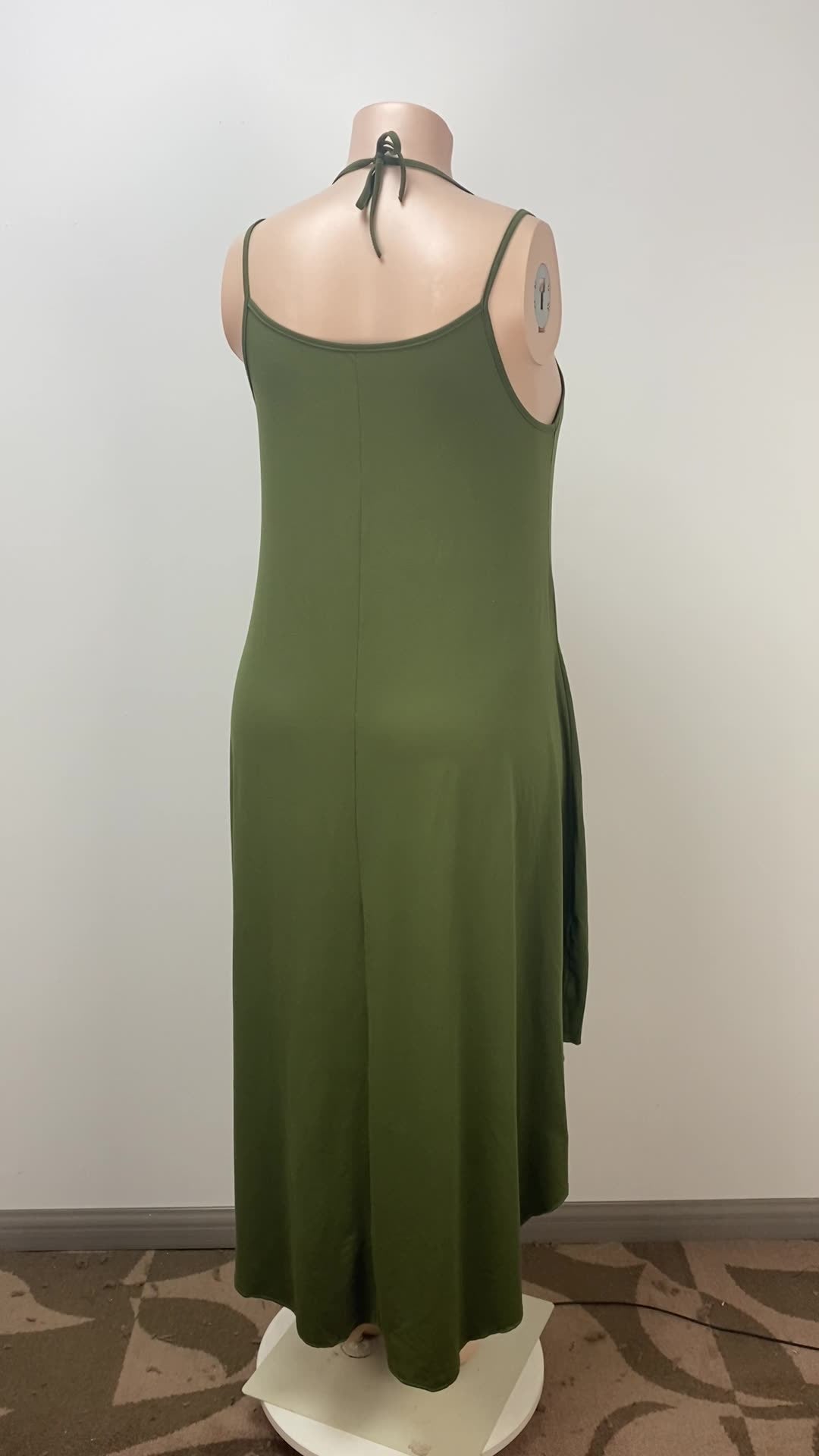 Women Holidays Casual Halter Neck Camisole Dress 3