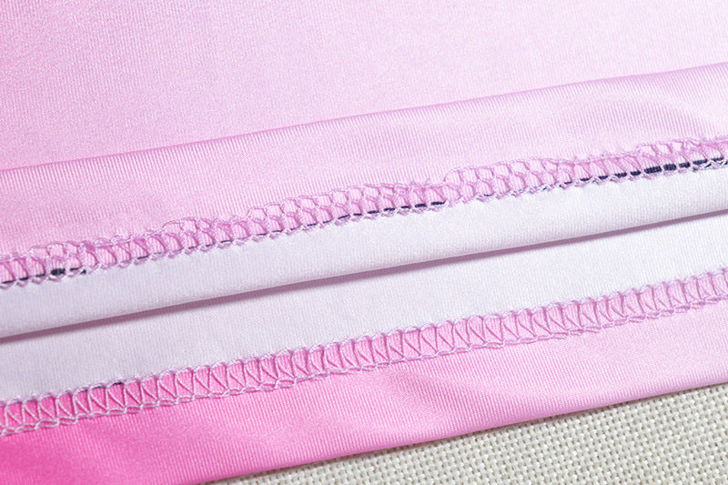 Sexy Round Neck Gradient Print Long Sleeve Slim Bodycon Women Dress 15