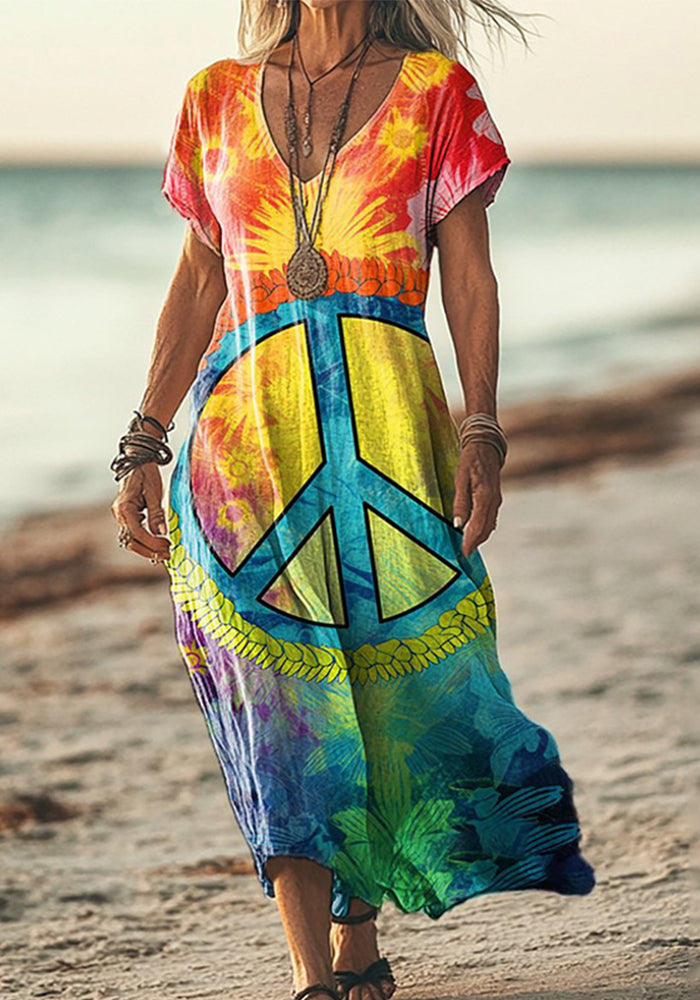 Women Spring Summer Bohemian Holidays Dress