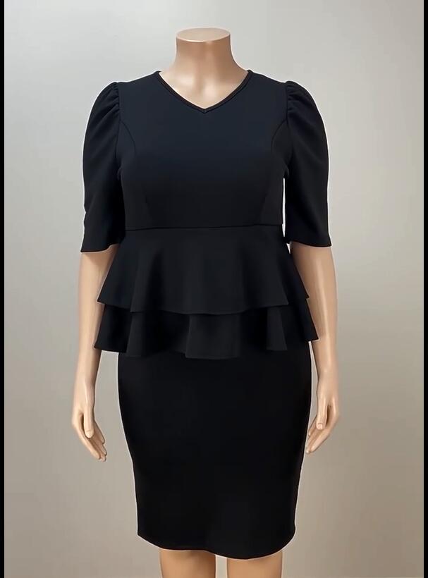 Plus Size Women Elegant Dress 10