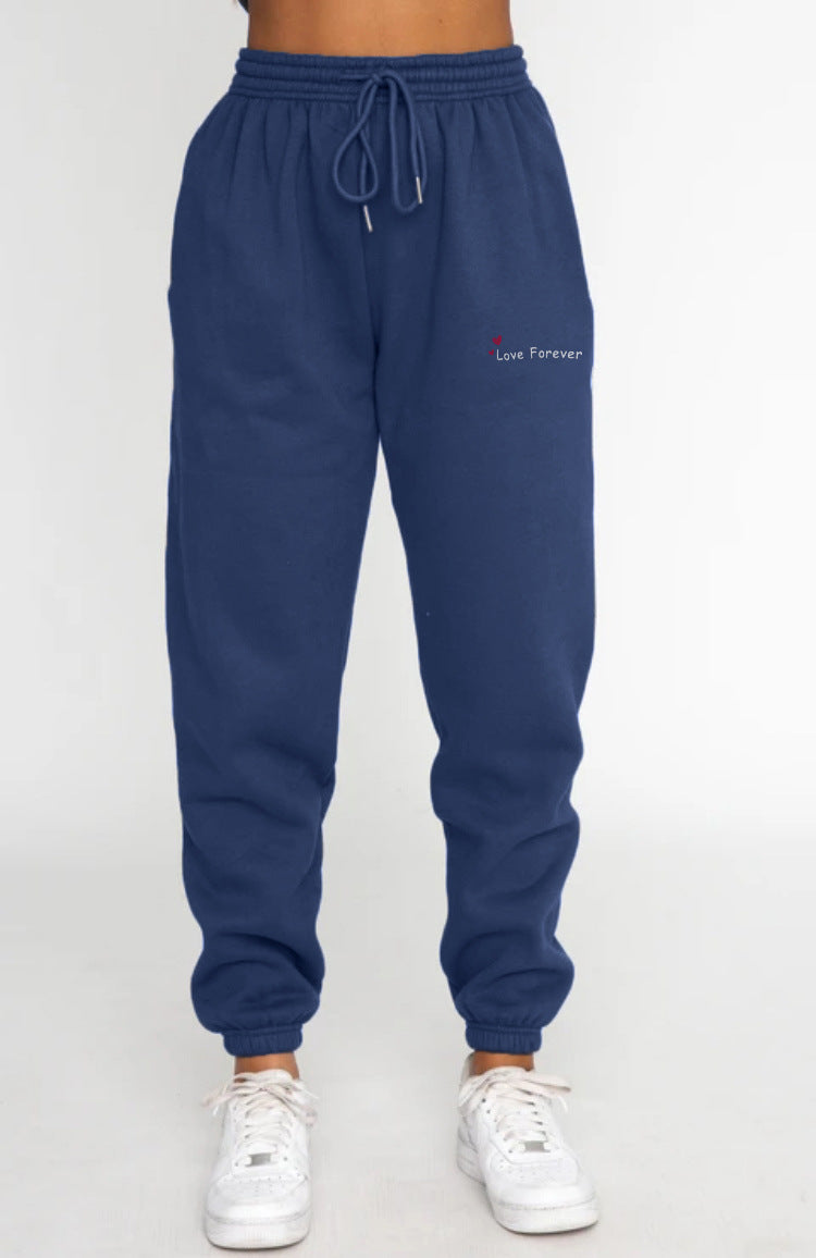 Women Autumn/Winter Printed Round Neck Long-Sleeved Top and Pants Two-Piece Set 41