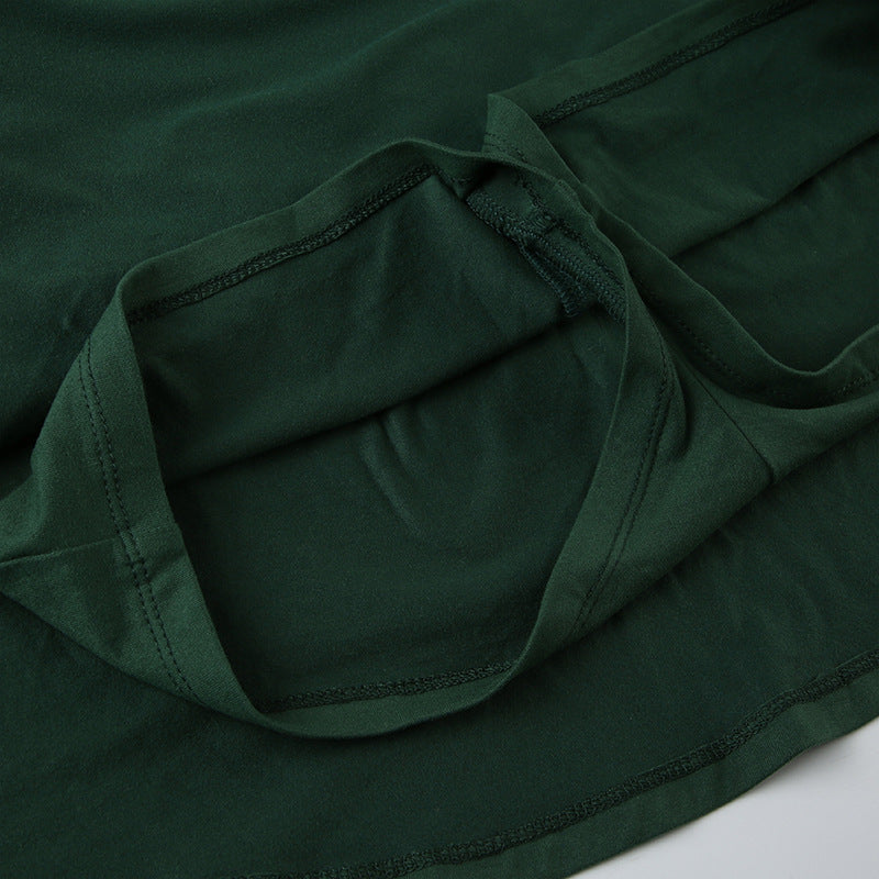 Women Summer American Sports Casual Digital Stripe Contrast Dress 20