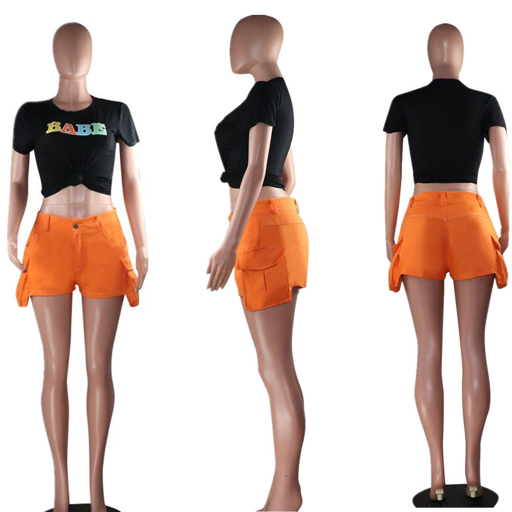 Women's Pocket Denim Shorts Casual Summer Style 16